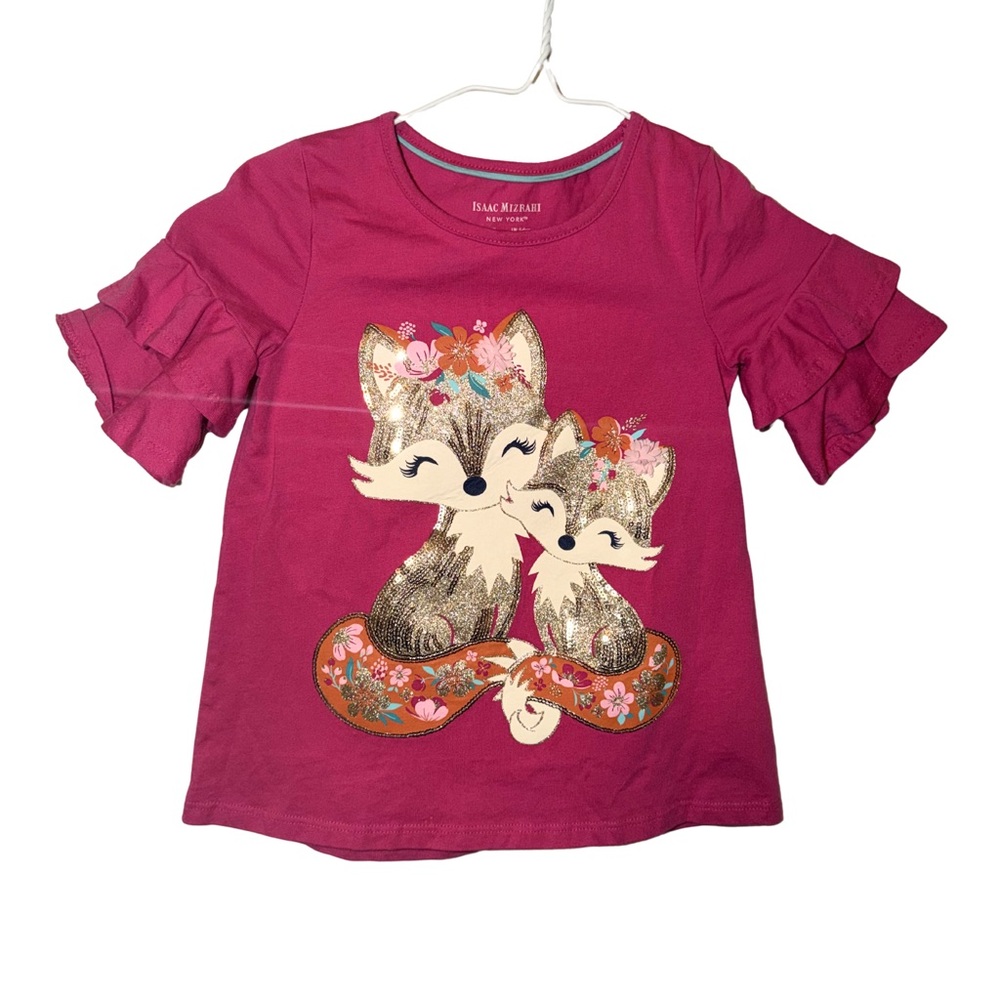 Pink Fox Graphic Kids Shirt